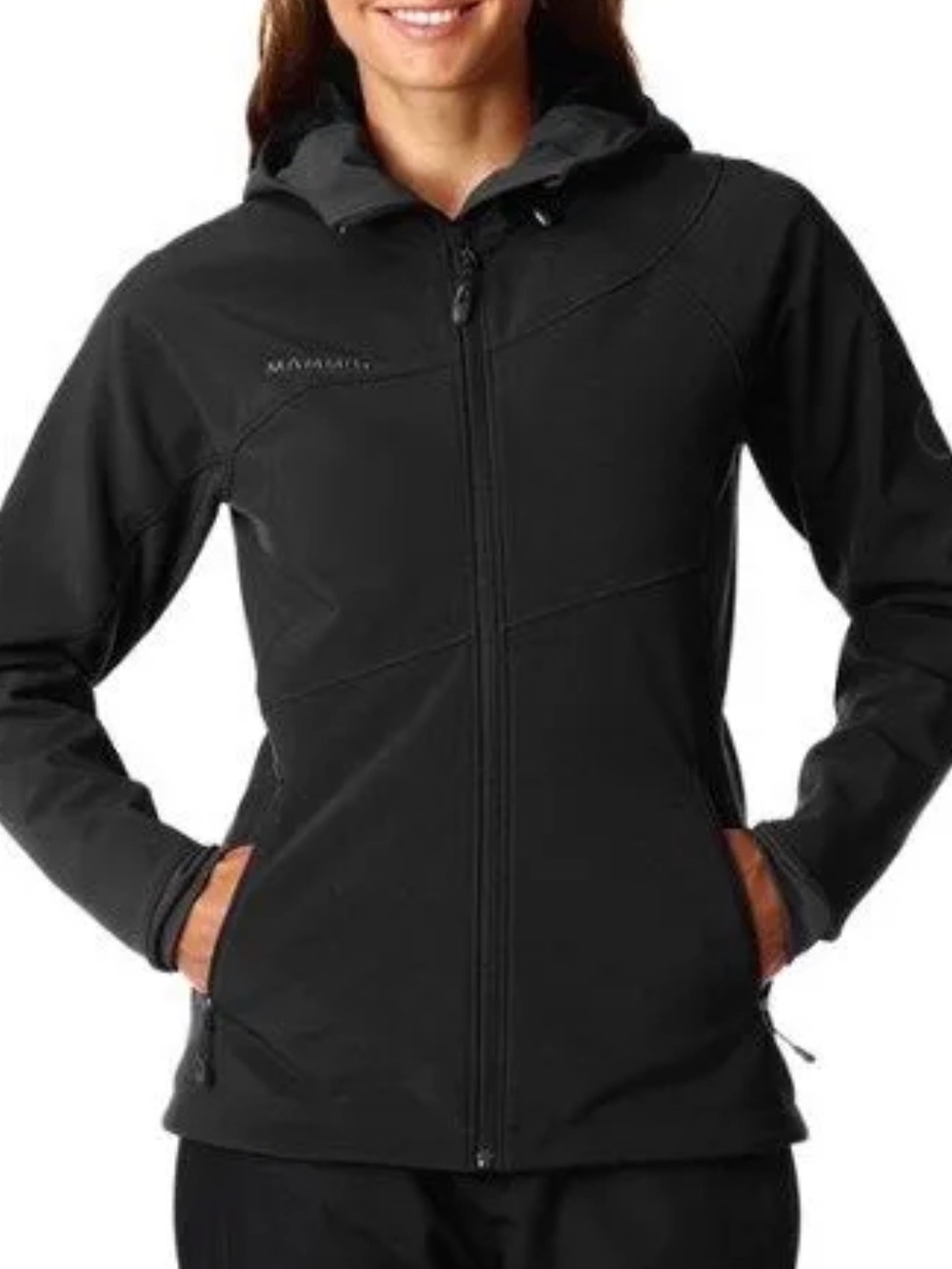 Mammut - Women's Luahna Midweight SOFtech Softshell Hooded Jacket in Black